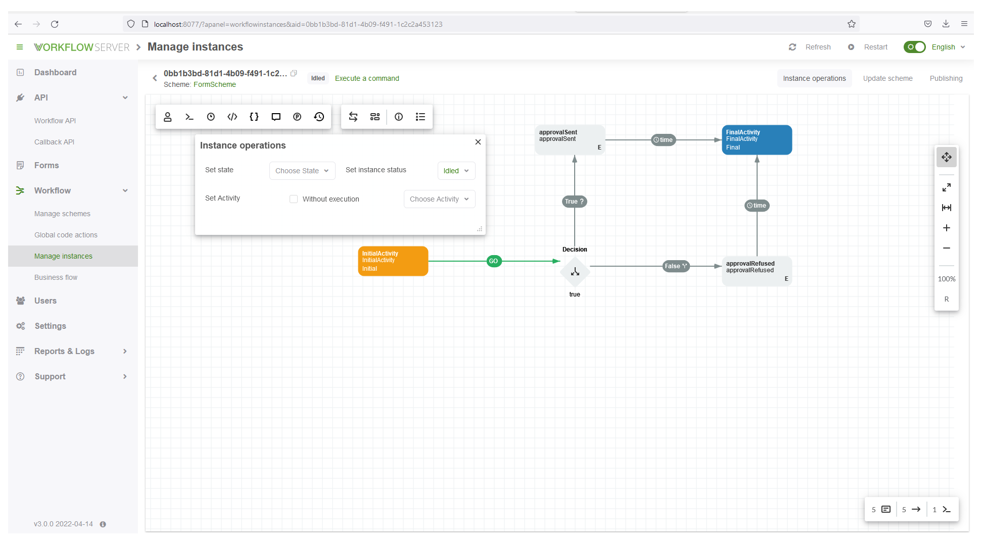 Workflow Server scheme instance