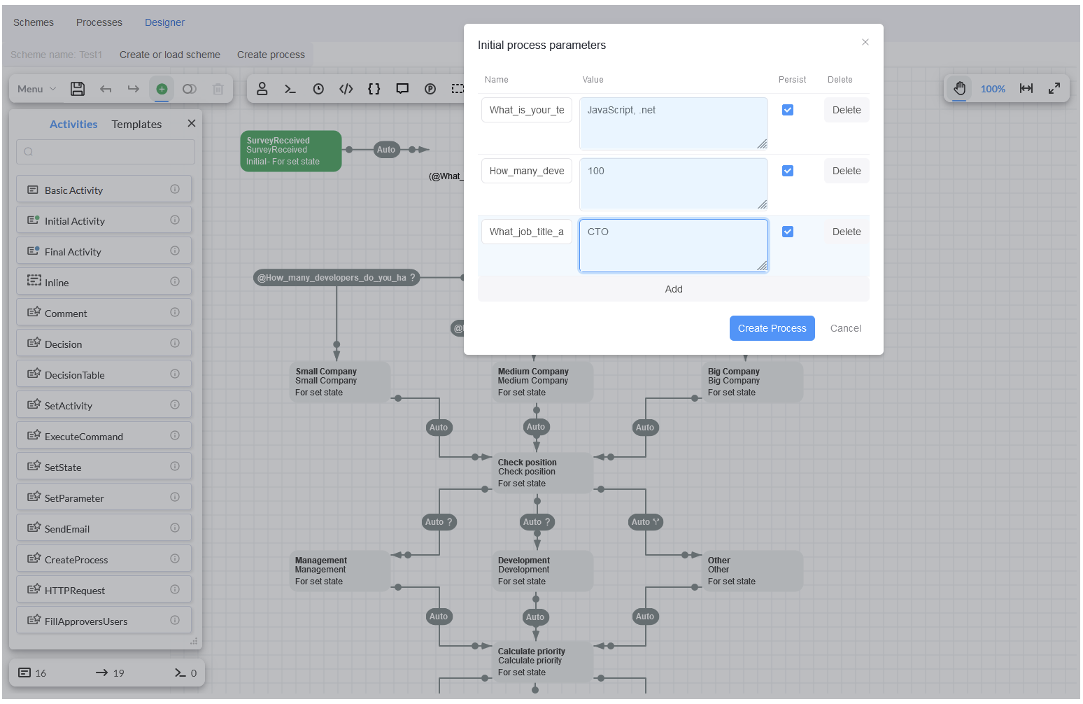 Create process